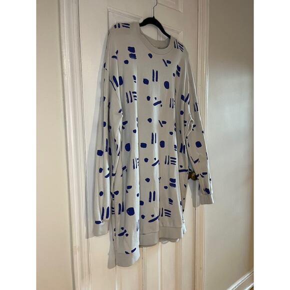 Cub and Pudding sweatshirt dress -Hand Drawn - Picture 2 of 5